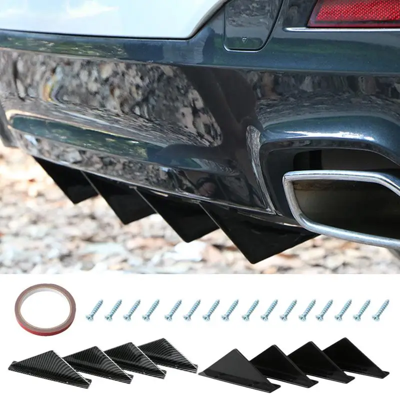 Shark Fin Style Bumper Shark Fins For Cars Sleek Wing Spoilers Elegant Auto Decoration Anti-Crash Modification Spoiler For Most