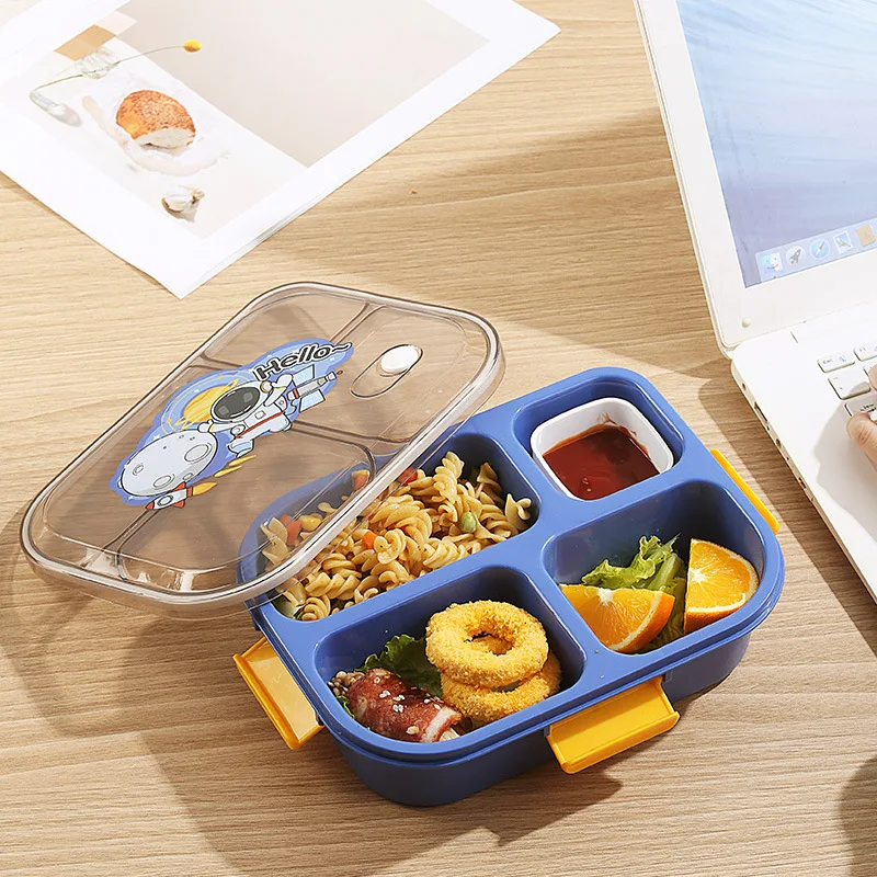 Student Lunch Box, Children\'s Cartoon Pattern Lunchbox Kids School, Outdoor Bento Box, Instagram Style, Can be Microwave Heated