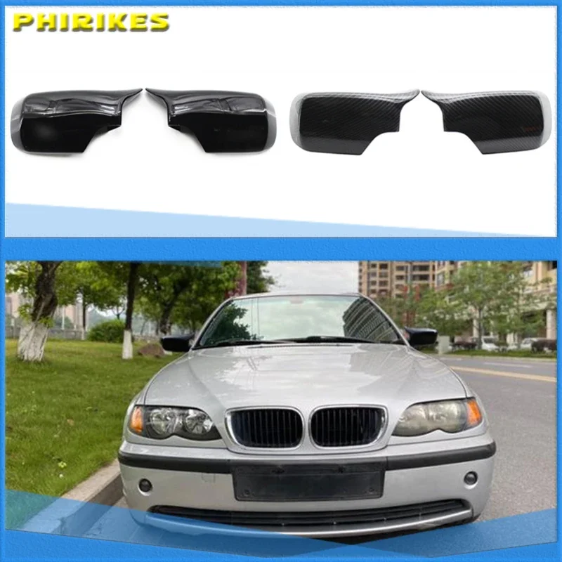 

Carbon Fiber Bright black Side Rearview Mirror Cover For BMW 3 5 E39 E46 525i 528i 530i 540i 323i 330i 328i