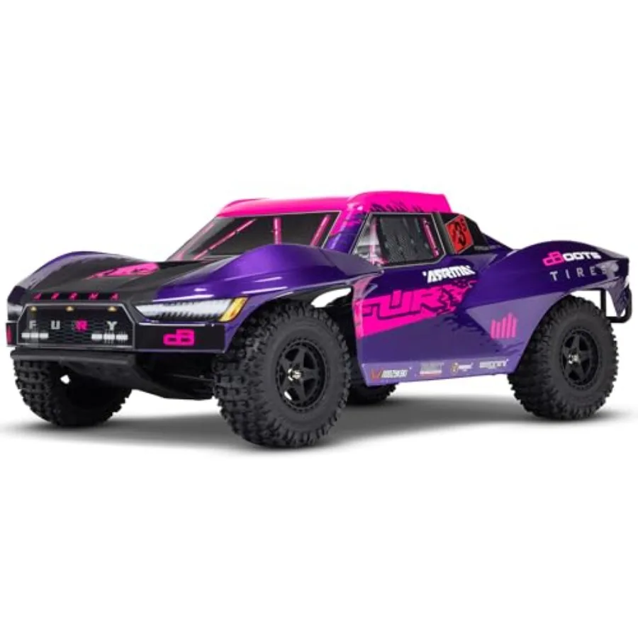 

RC Truck 1/10 FURY 2WD 223S BLX Brushless Short Course Truck RTR for outdoor racing ABS plastic body red/black high-speed stabi