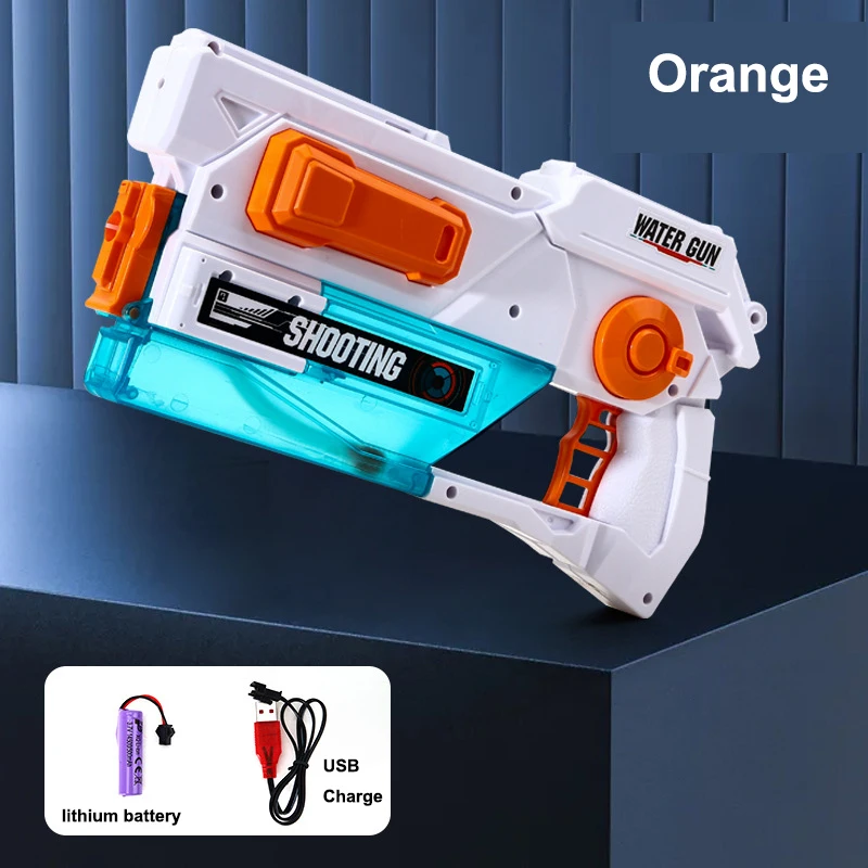 Nuova pistola ad acqua estiva completamente elettrica automatica per riporre l'acqua, giocattoli da spiaggia, giocattoli da combattimento all'aperto per ragazzi, ragazze, giochi per adulti