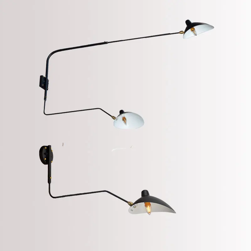 Modern Black Adjustable Led Wall Lamp for BathRoom Bedroom Vintage Industrial Rotatable Wall Lights for Home Wall Decor