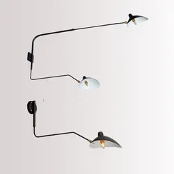 Modern Black Adjustable Led Wall Lamp for BathRoom Bedroom Vintage Industrial Rotatable Wall Lights for Home  Wall Decor