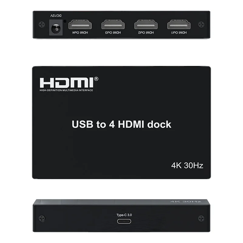 USB To HDMI Audio Splitter & Converter With Metal Construction For Multiple Displays