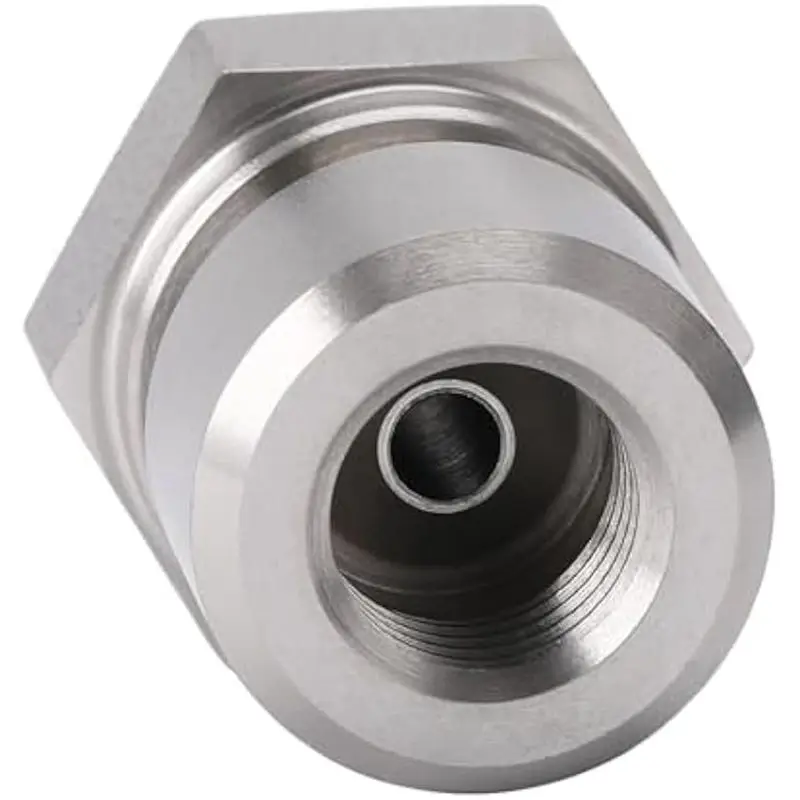 A22F-4AN Male To M10x1.0 Metric Inverted Flare Female Brake Line Adapter Fitting Stainless Steel
