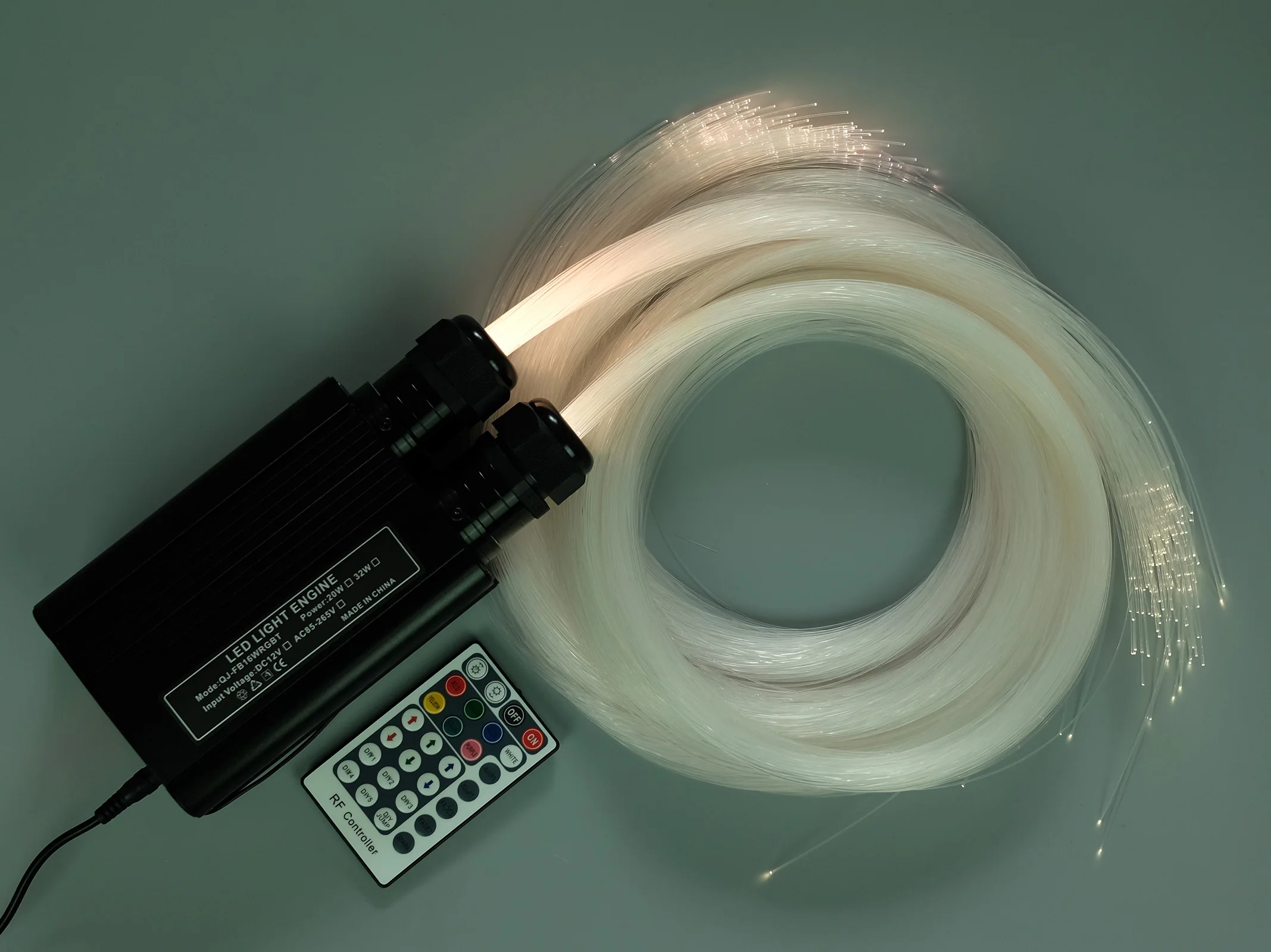 Kit de luz de fibra óptica DIY, lámpara de noche de techo de cielo estrellado, Control inalámbrico, fuente de luz LED + fibras ópticas PMMA para decoración