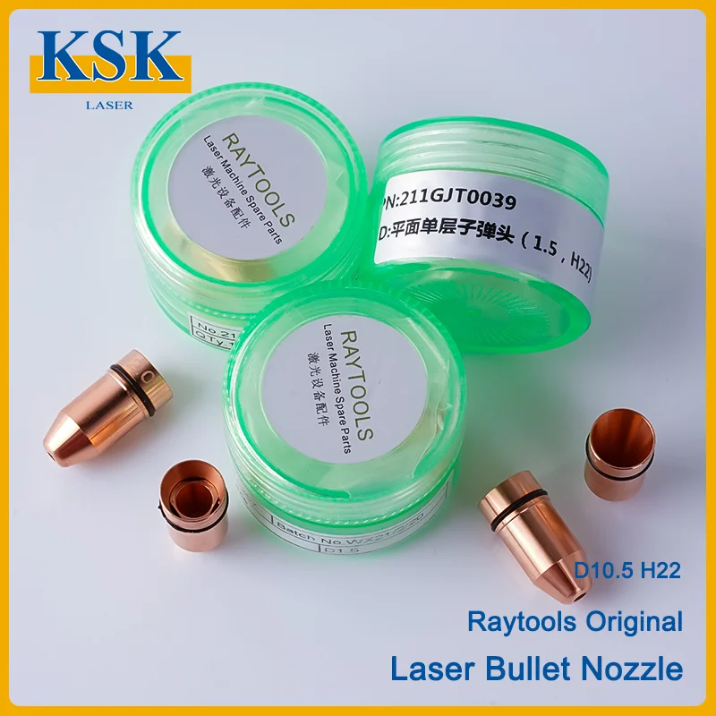 KSK Raytools Original Laser Nozzles Bullet Nozzle 211GJT0039 For Raytools BT210S LaserMech Fiber Laser Cutting Head