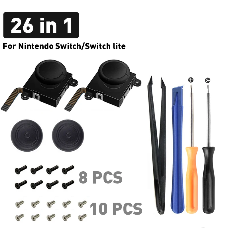 DATA FROG 3D Analog Joystick Thumb Stick Kompatibel Nintendo Switch Joy Pad Ersatz Reparaturset Werkzeug für Switch Lite