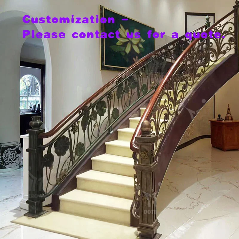 custom.Modern Semi Staircase Design Indoor Stairs with Metal/Wood Railings Safe & Easy Install