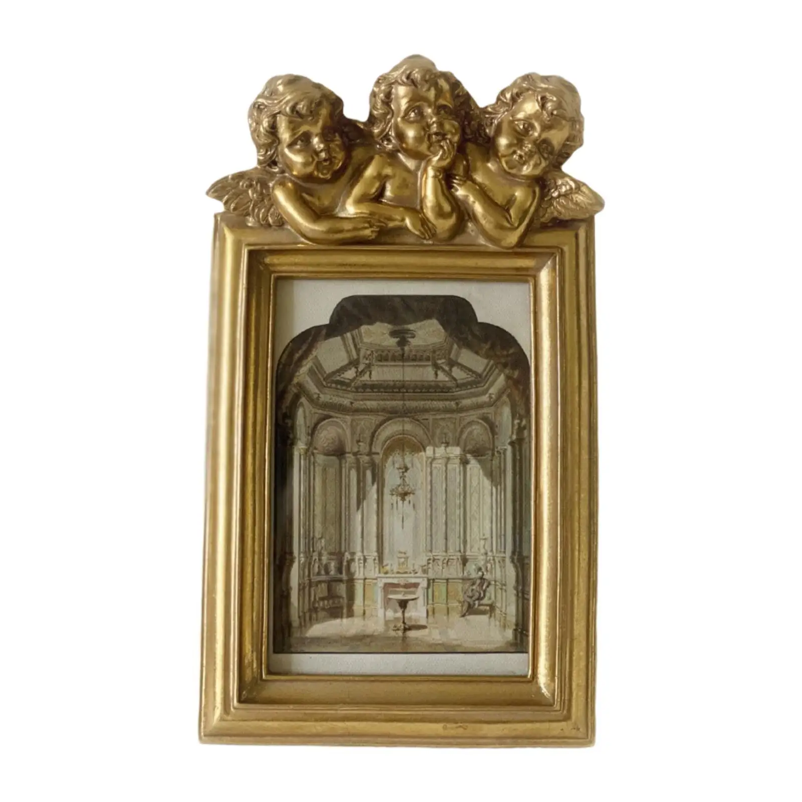 

Vintage Picture Frame 6" Easily Install Multi Occasions Ornate Photo Gallery Art