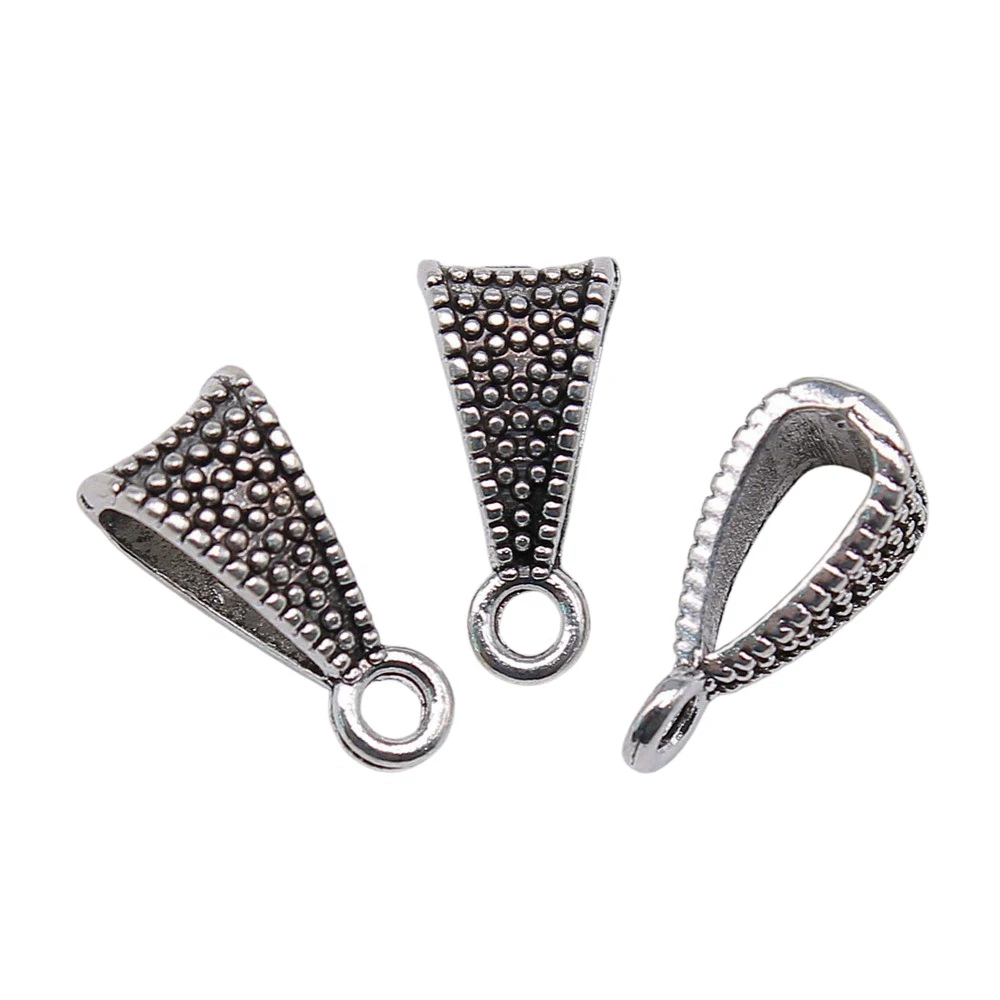 10pcs/lot Triangle Hanging Buckle Beads Bails For Jewelry Making Materials