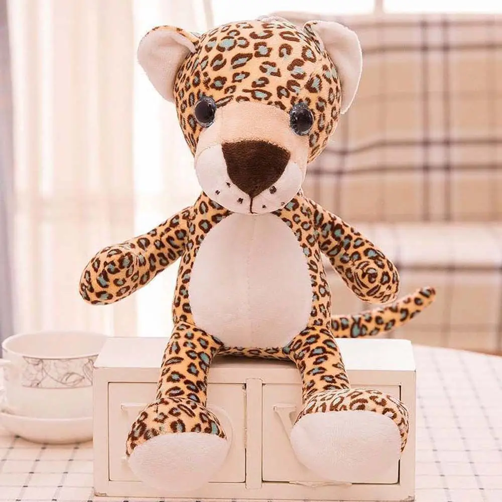 25cm Cute Cartoon Animal Plush Toy Trumpet Cute Giraffe Lion Tiger Leopard With Sleeping Padded Plush Soft Toy For Children Gift