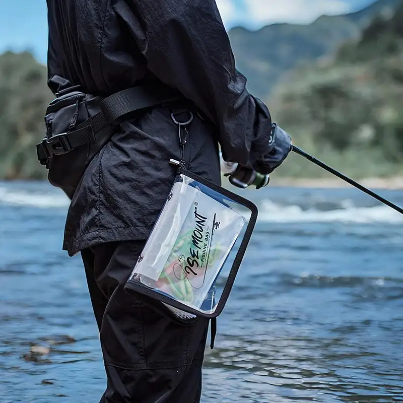 New Luya Transparent Bait Bag PVC Inner Bag Partitioned Waterproof Storage Bag Fishing Sorting Accessories Storage Bag
