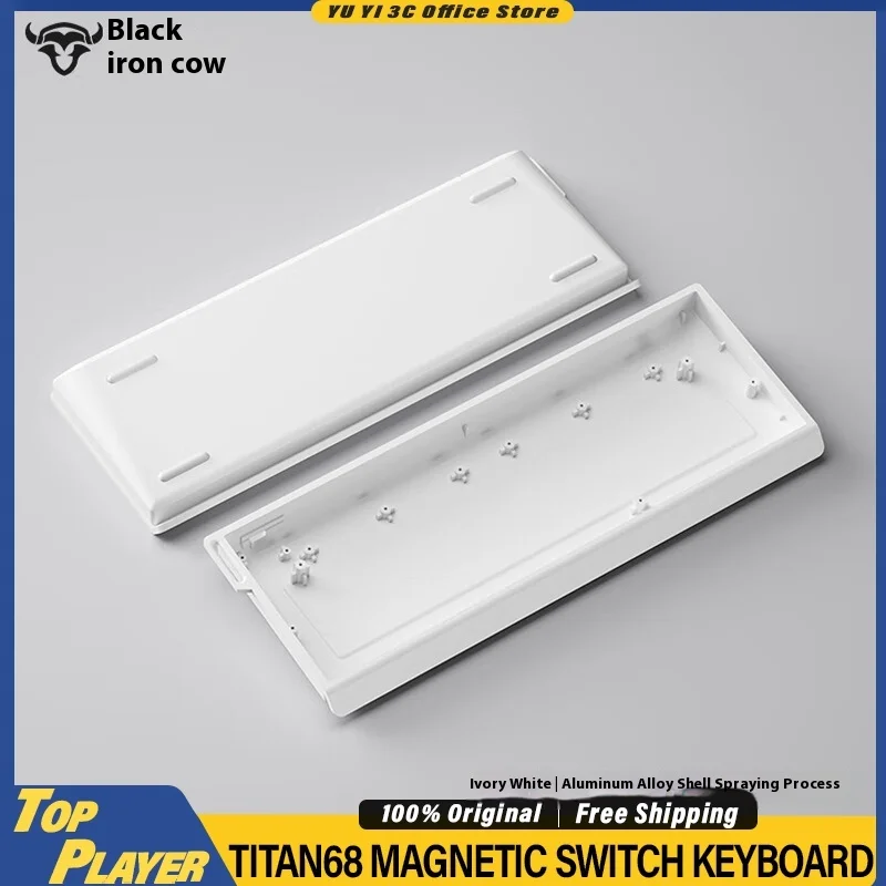 

Черная железная клавиатура Bull H60, алюминиевый корпус с ЧПУ, стандартная раскладка 60% GH60, подходит для Wooting60he MAD60 ISO60 WIN60