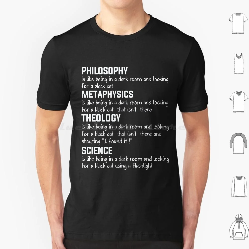 Camiseta divertida con diseño de ciencia, filosofía, metafísica, teología, camiseta de algodón 6xl, camiseta divertida con definición de gato, teoría divertida