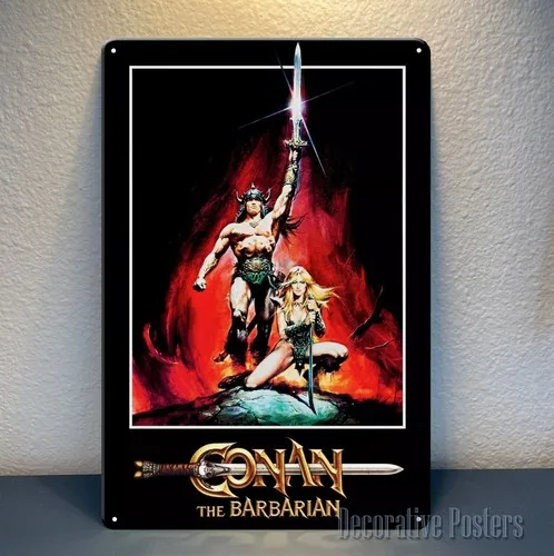 Conan The Barbarian Arnold Schwarzenegger Movie Metal Poster - Tin Sign 20x30cm