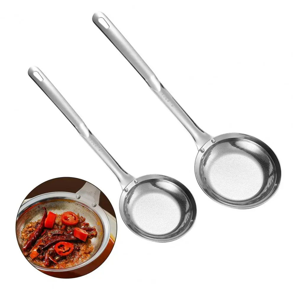 

Comfortable Handle Skimmer Spoon Stainless Steel Skimmer Spoon Fine Mesh Strainer Set for Kitchen Cooking for Oil for Skimming