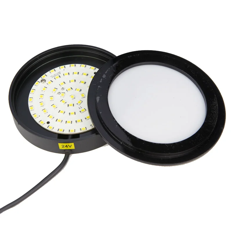 50-75mm Stereo Biological Microscope Bottom Light Lamp LED Backlight Illuminator Round Light Source 90V-240V