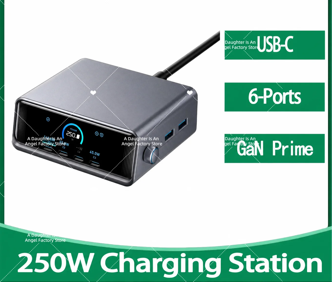cargador-anker-prime-estacion-de-carga-usb-c-gan-prime-de-250w-200w-ultra-rapida-de-6-puertos-pantalla-lcd-de-226-y-control-inteligente
