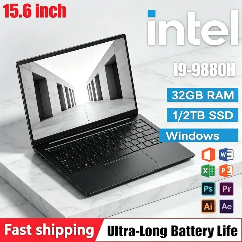 Laptop Intel Core I9 Ultra Slim Gaming Laptop 2026 New 15.6