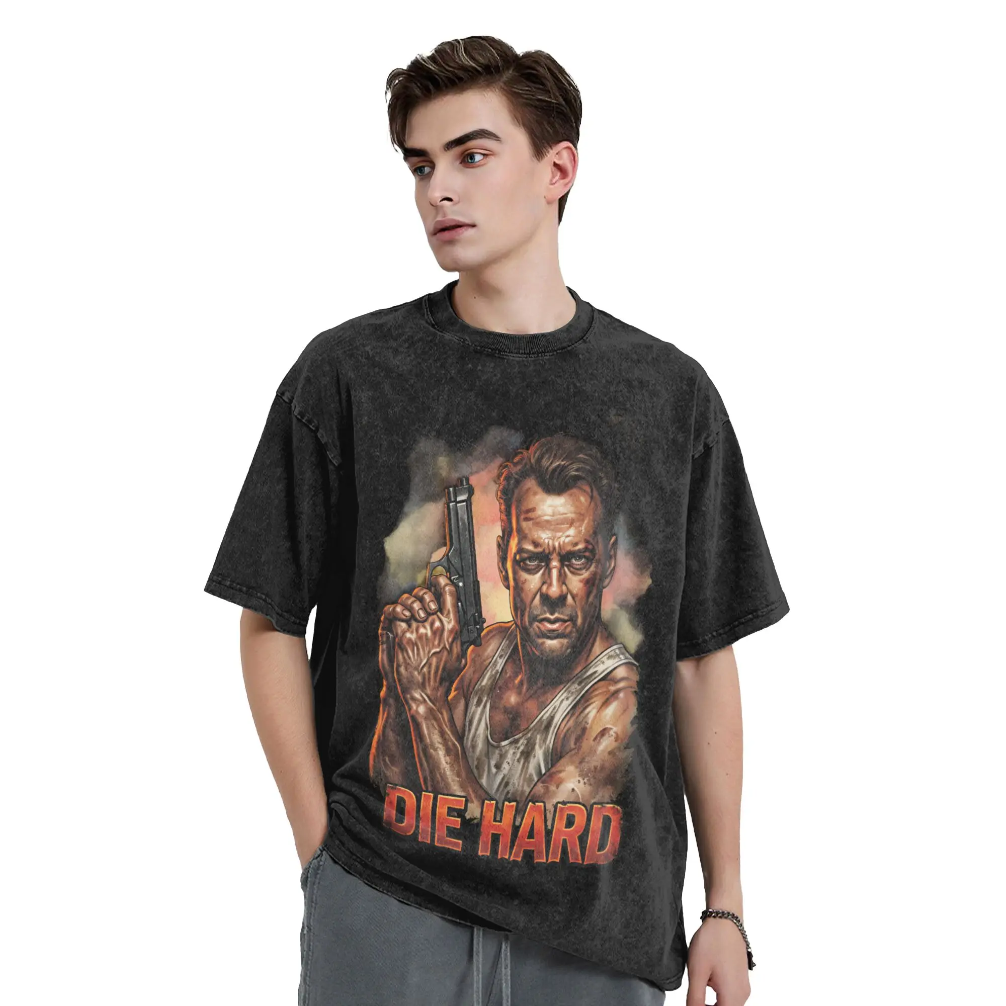 YIPPEE KI YAY  T-Shirt Summer Die Hard Streetwear T-Shirts Casual Hip Hop Tshirt For Couple Short Sleeve Pattern Top Tees