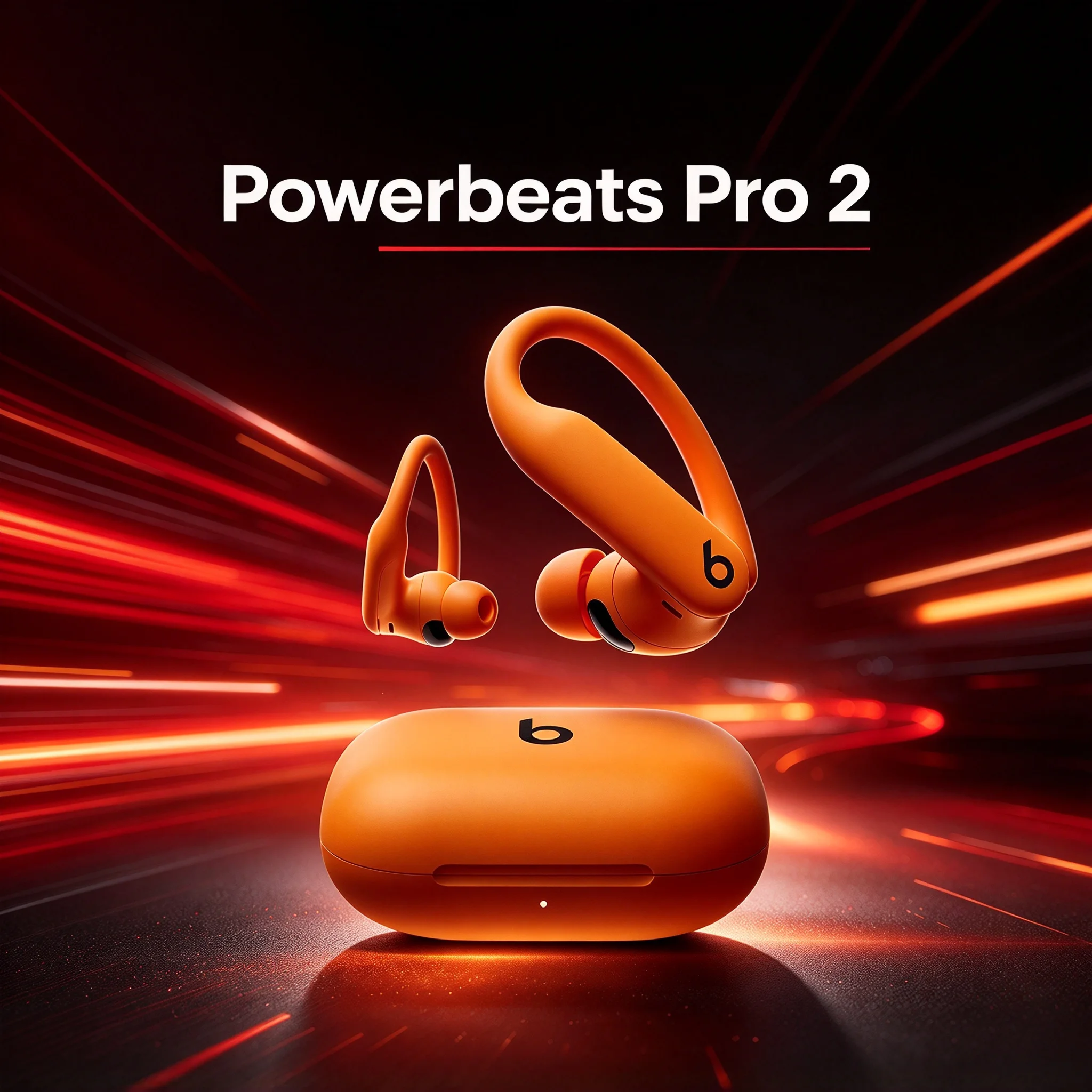 Beats Powerbeats Pro 2 Bluetooth Earphones, Built-In Heart Rate Tracking, 5 Optional Eartips, Hands-Free Mic for Sports Calls