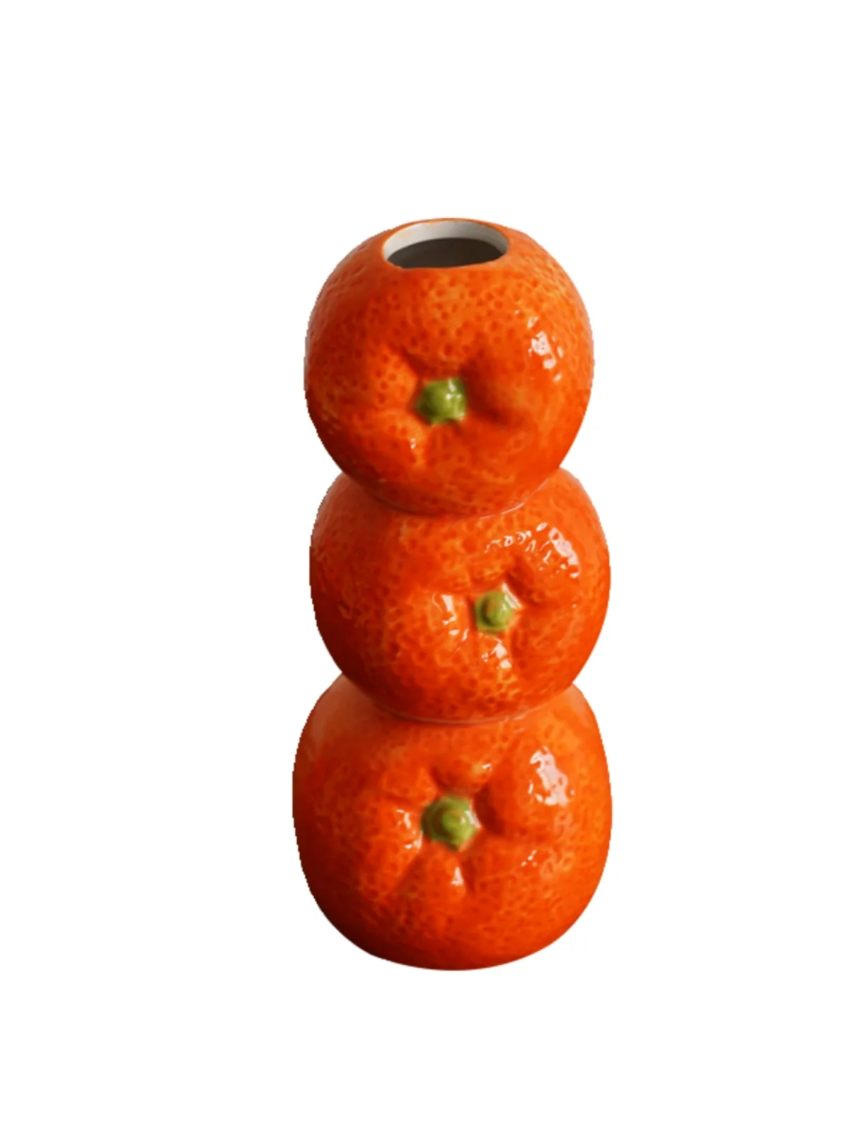 European Hand Drawn Fruit Shaped Retro Ceramic Vase Lemon Strawberry Orange Flower Vase Exquisite Decorative Ornaments
