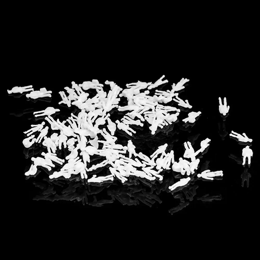 100Pcs 1:100/1:150/1:75/1:50 Schaal Mensen Cijfers Gemengde Kleur Pose Model Building Passagiers Poppenhuis Decoraties Kids Speelgoed