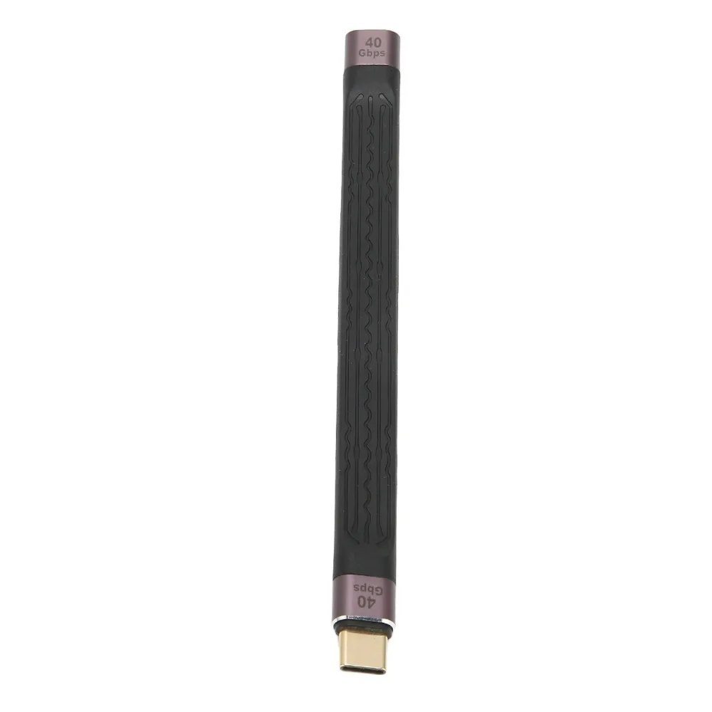 Soft 40Gbps 8K Short USB C Cable PD 100W 13.8cm Type C Male to Type C Female Dual Head FPC Fast Charging Cable Tablets