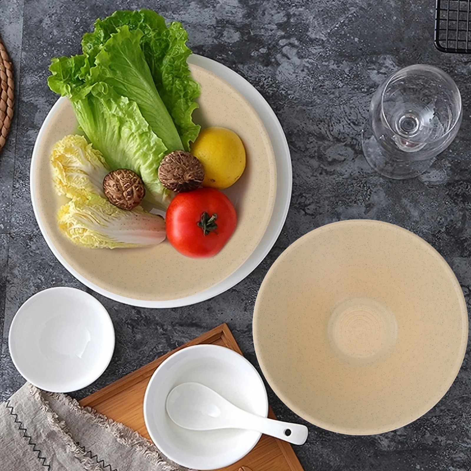 

1pc Japanese Style Large Heat Resistant Noodle Soup Rice Salad Bowl Kitchen Gadget Food Serving Container Household Ramen Bowl