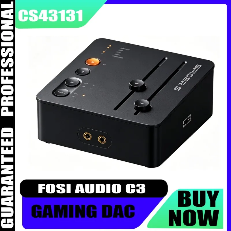 Fosi Audio C3 Gaming DAC Headphone Amplifier 7.1 Surround Sound CS43131 HiFi Chip Desktop USB DAC for PS5 Switch2 FPS Gamer PC