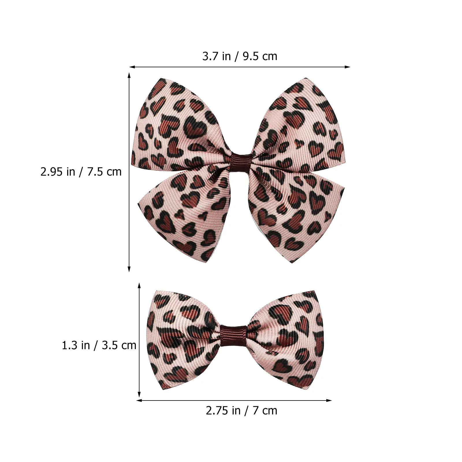 4Pcs Leopard Hair Bow Clips for Baby Girls Toddlers Fashionable Fabric Bow Hair Accessories Easy to Use Safe Comfortable Party