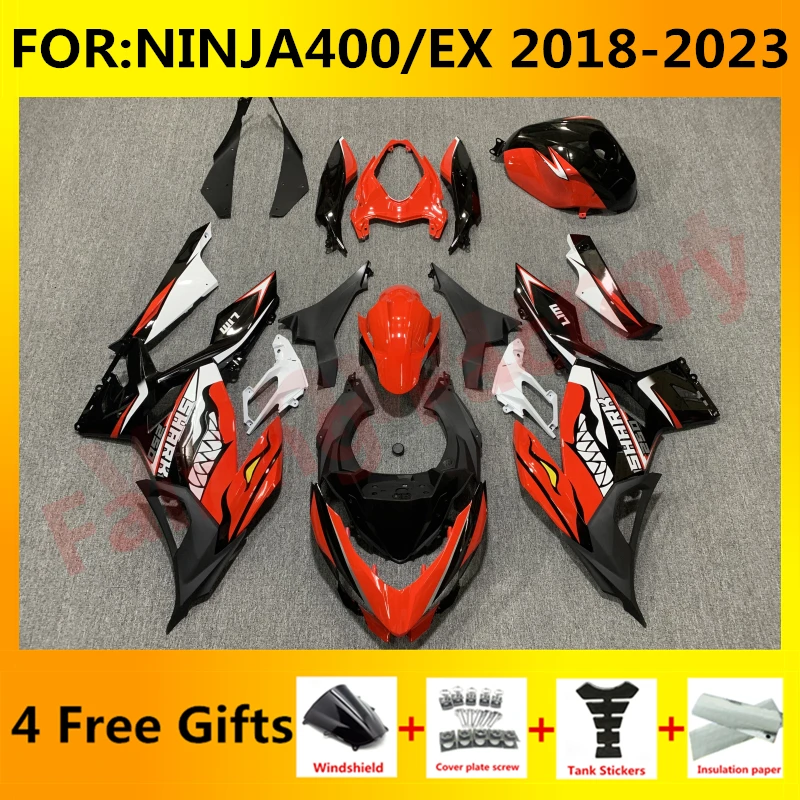 

Новый комплект обтекателей для мотоцикла ABS подходит для Ninja400 EX400 EX Ninja 400 2018 2019 2020 2021 2022 2023 полный комплект обтекателей черный красный