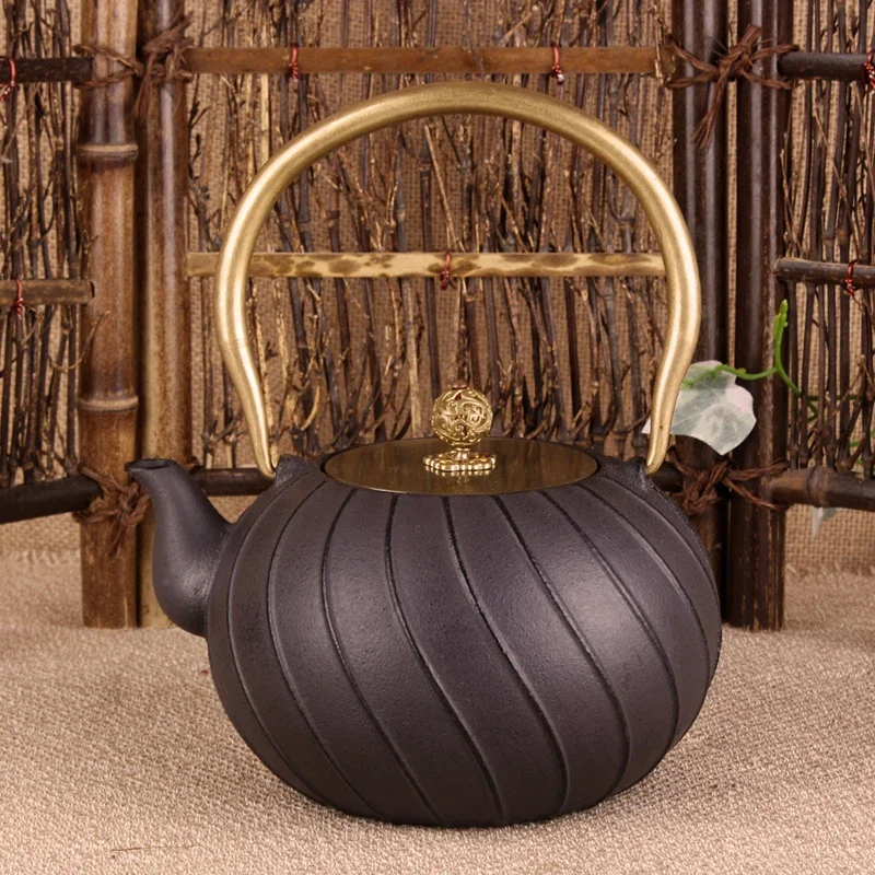 Cast Iron Teapot 1200ML Iron Tea Pot Tea Kettle for Boiling Water Oolong Tea