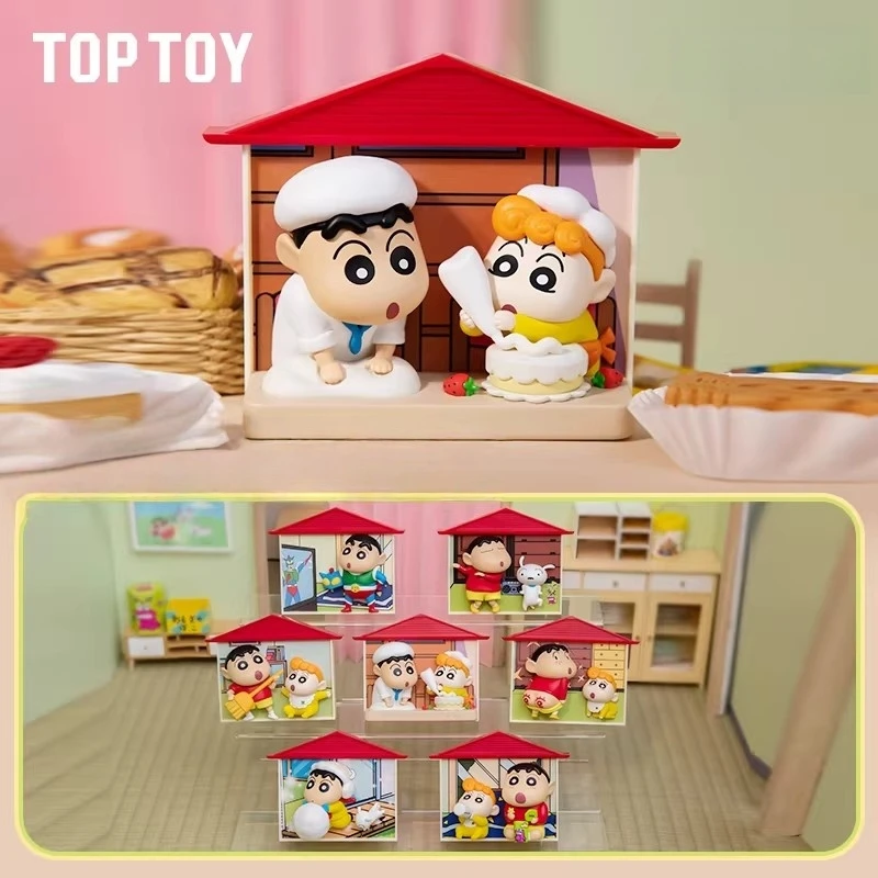 

TOP TOY Crayon Shin-chan Nohara Family Series Blind Box Anime Refrigerator Magnet Figure Cute Children's Toy Birthday Gift