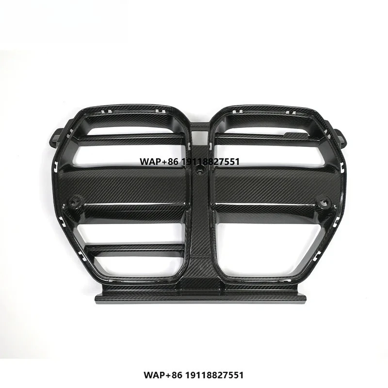 

Integrated ST Style Front Grille with ACC for M3 M4 G80 G82 G83 2021 Dry Carbon Fiber Front Grille Car Body Kits