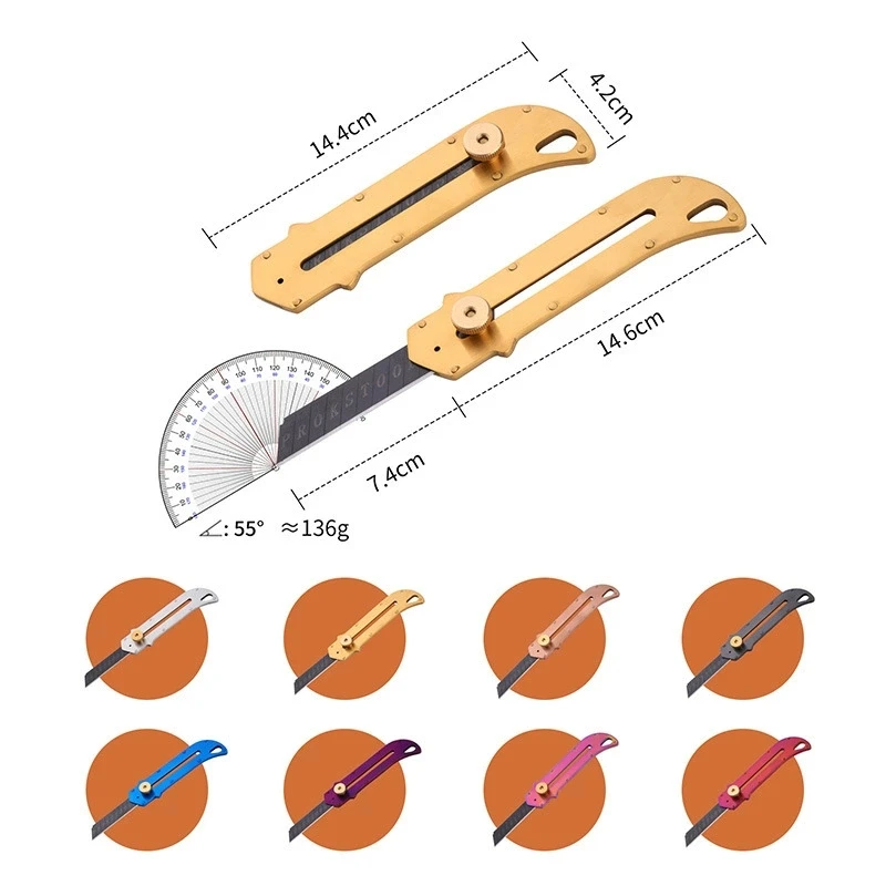9 Colors High Hardness Stainless Steel Utility Knife Wallpaper Knife Holder Durable Sturdy Fast Cutting Manual Lock Comfortable