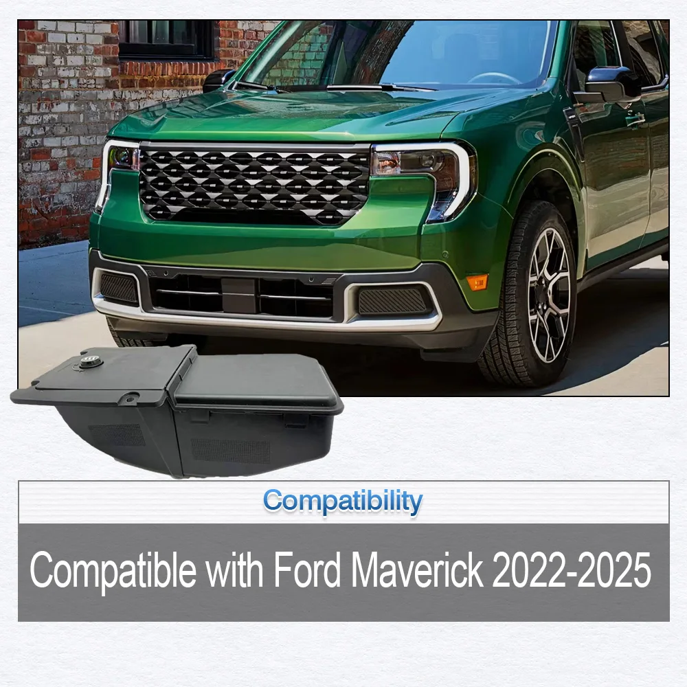 

1x For Ford Maverick 2022-2025 Car Trunk Exterior Bed Side Storage Security Lockbox Cargo Partition Storage Bin with Code Lock