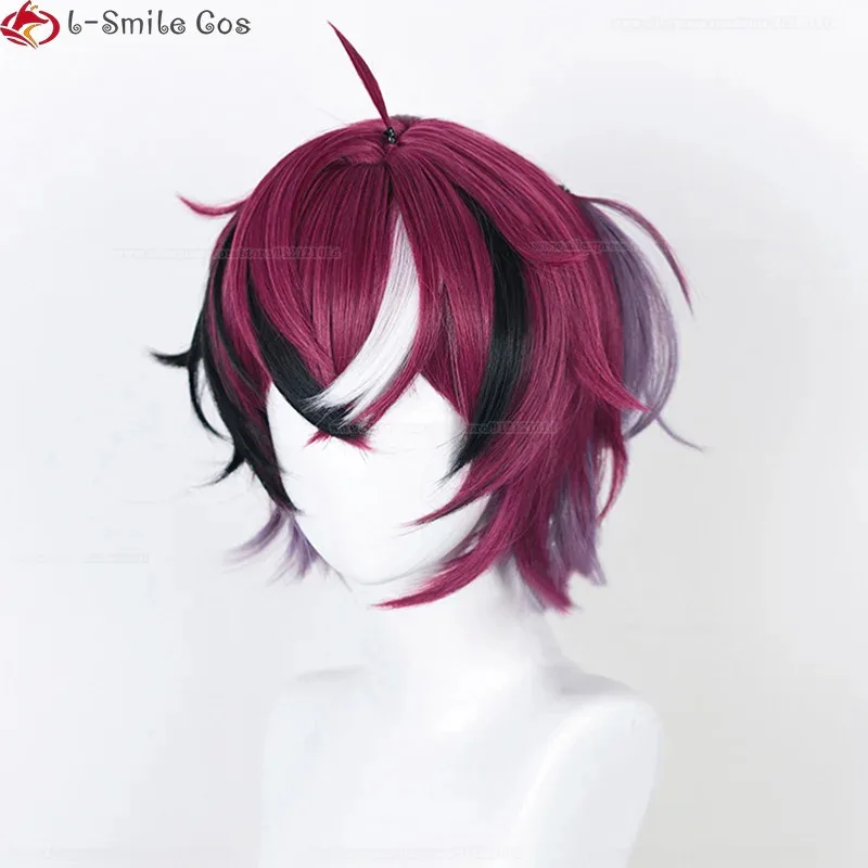 2025 Vtuber EN7 XSOLEIL Dropscythe Cosplay Wig 35cm Short Doppio Heat Resistant Hair Men Nijisanjien Party Wigs + Wi