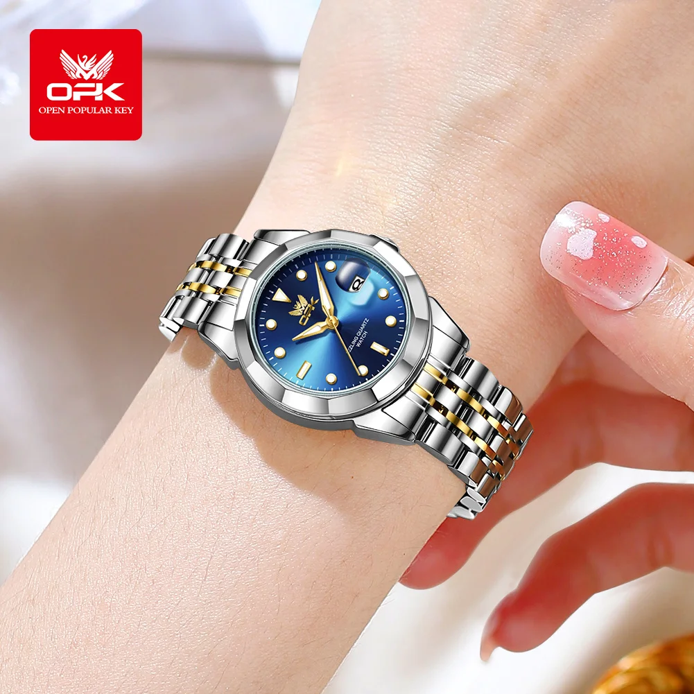 OPK 8170 Women\'s Watches Elegant Fashion  Quartz  Wirtwatch Waterproof Luminous Watch For Women Automatic Watch Reloj Muje