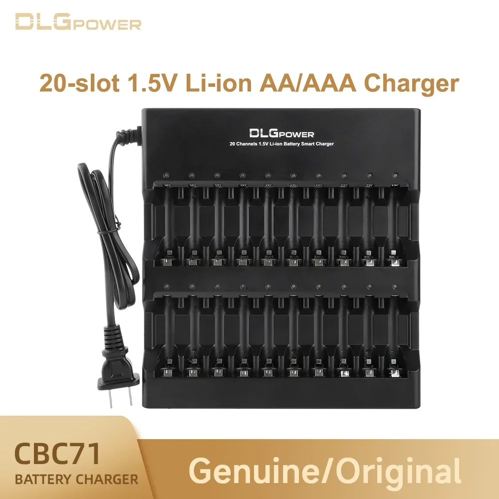 Imagem -02 - Dlgpower-carregador de Bateria de Lítio Inteligente aa Aaa 1.5v Bateria Li-ion Recarregável 20 Slots