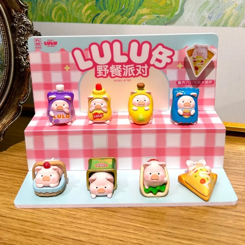 

Модная игровая слепая коробка, оригинальная консервированная свинья, Lulu Pig, мини-кукла, серия торгового магазина, милая коробка-сюрприз, настольный орнамент, игрушка