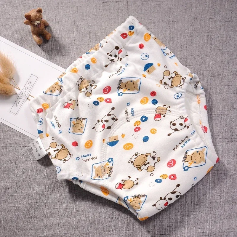 Baby Reusable Washable Diaper Pant Infant Potty Training Cloth Pocket Nappy Panties Diapers 6 Layers Cover Wrap Suits Girls Boys