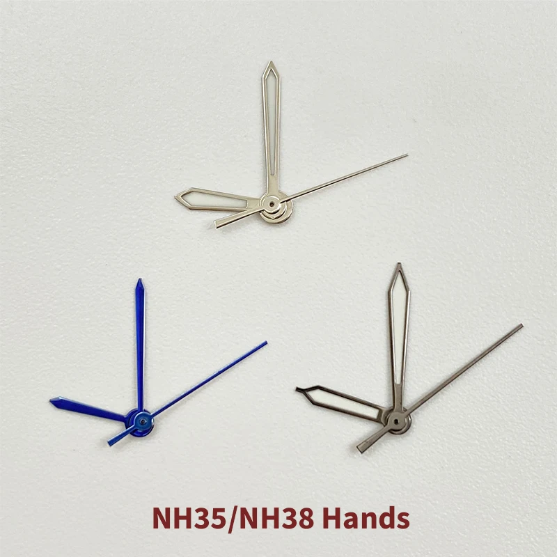 

Модифицированные стрелки для часов, подходящие для квадратных циферблатов, зеленые, светящиеся, совместимые с механизмами NH35/NH38.