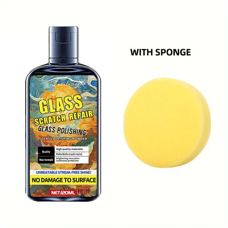 Glass Scratch Repair Polishing Paste 120ML No Damage Glass Polish Compound For Bathroom Shower Glass Windshield Scratch Remover