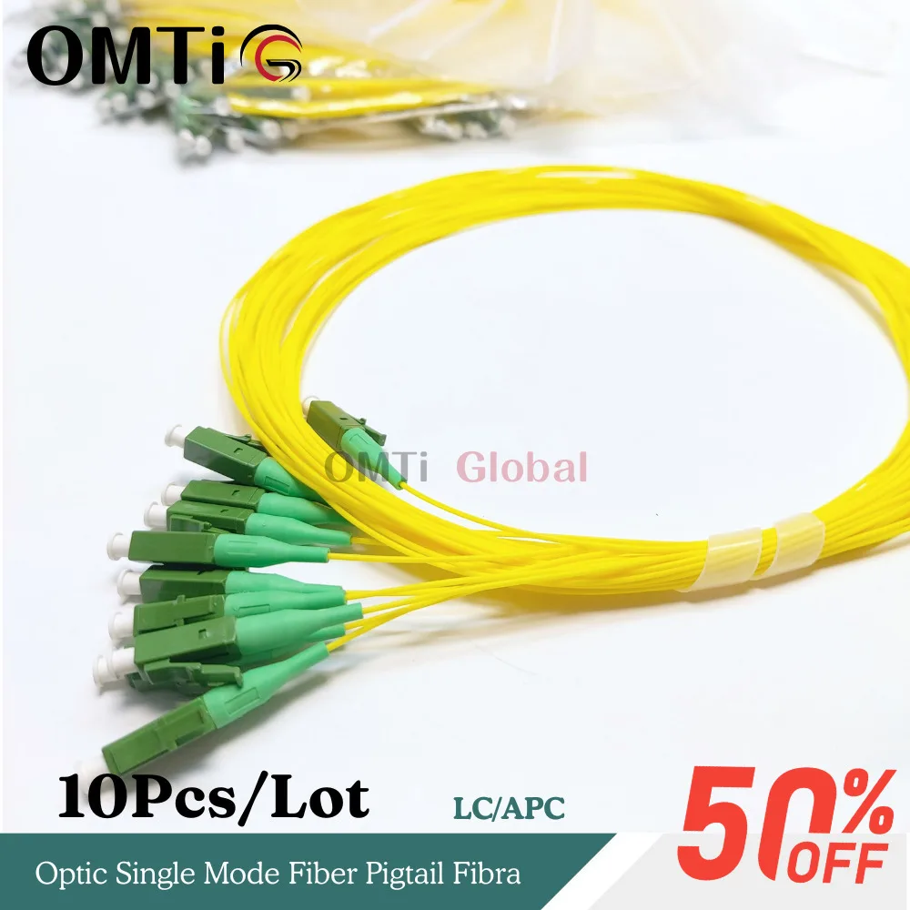 

LC/APC Optical 10 Szt Bundle 9/125 900UM Indoor FTTH Optic Single Mode Fiber Pigtail Fibra Optica