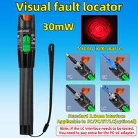 FTTH 30mW Visual Fault Locator Optical Fiber Cable Testrer Pen Style VFL 2.5mm Interface (SC/FC/ST) VFL Fiber Optic Test Tool