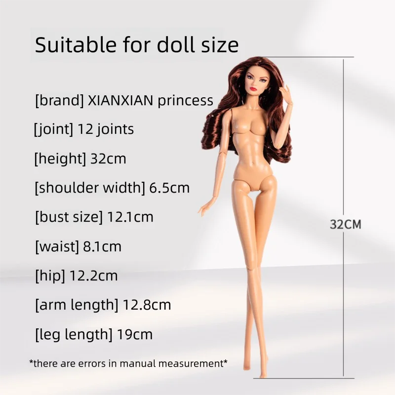 Vestito per vestiti per bambole da supermodelo da 32 cm Vestito di moda europea Serie Blue Dream Set Princess Girl Accessori per giocattoli fai da te Regalo da collezione