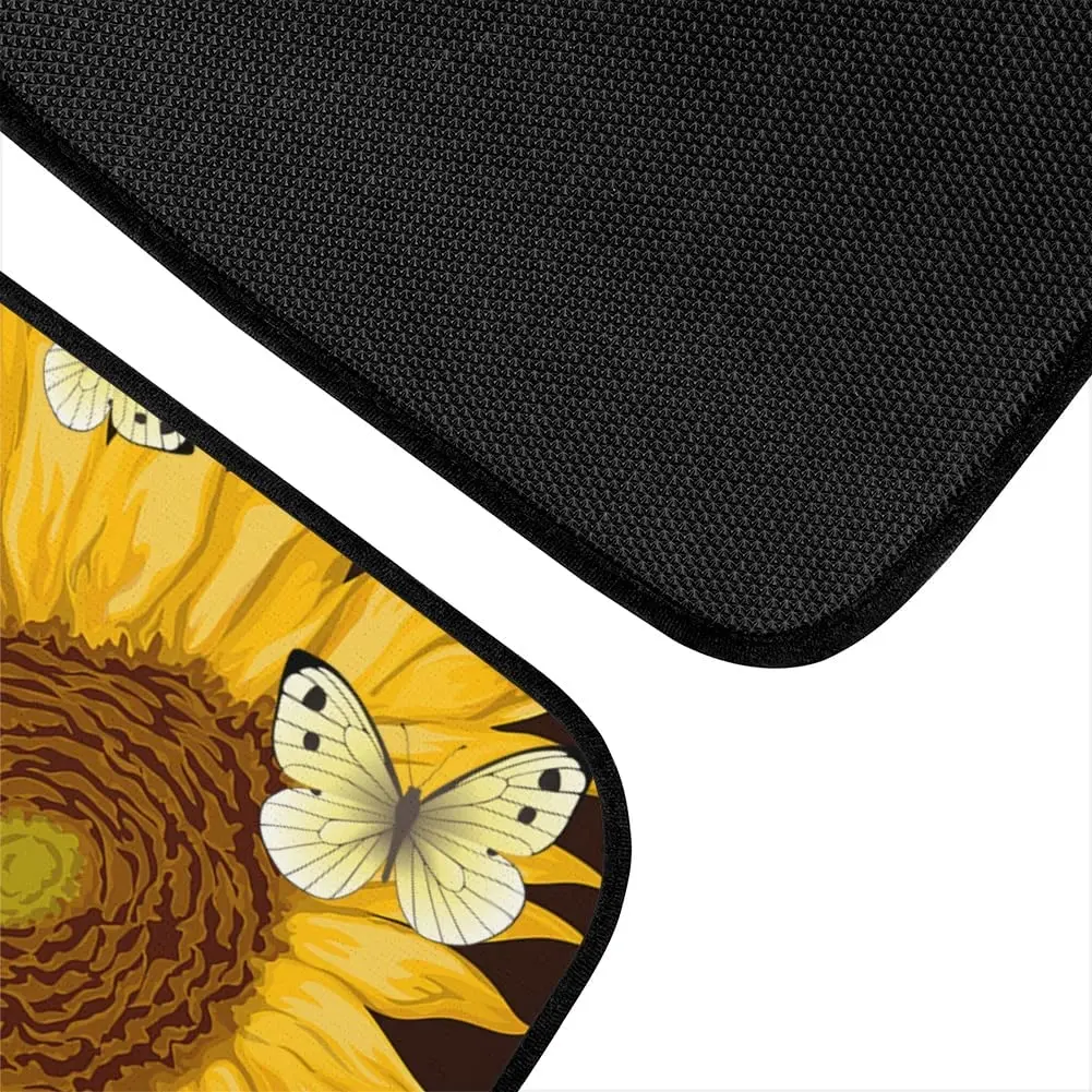 Coloranimal Mandala Sun Moon Front & Rear Car Floor Mats for Cats Boho Floral Print 4 Piece Heavy Duty Automotive Liners Floor M