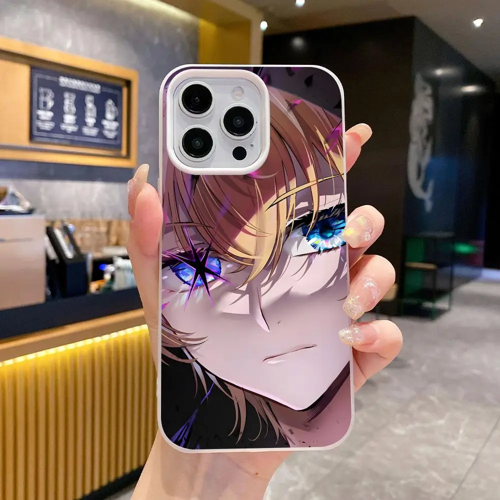 Funda Oshinoko Hoshino Aqua para iPhone 17 16 15 14 13 12 11 Air Pro Max Plus, Doble Capa de Gel, Color Blanco